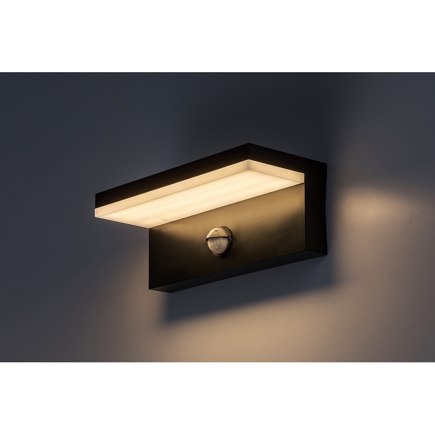 Rabalux - LED Vonkajšie nástenné svietidlo so senzorom LED/9W/230V 2700/4000/6500K IP54 čierna