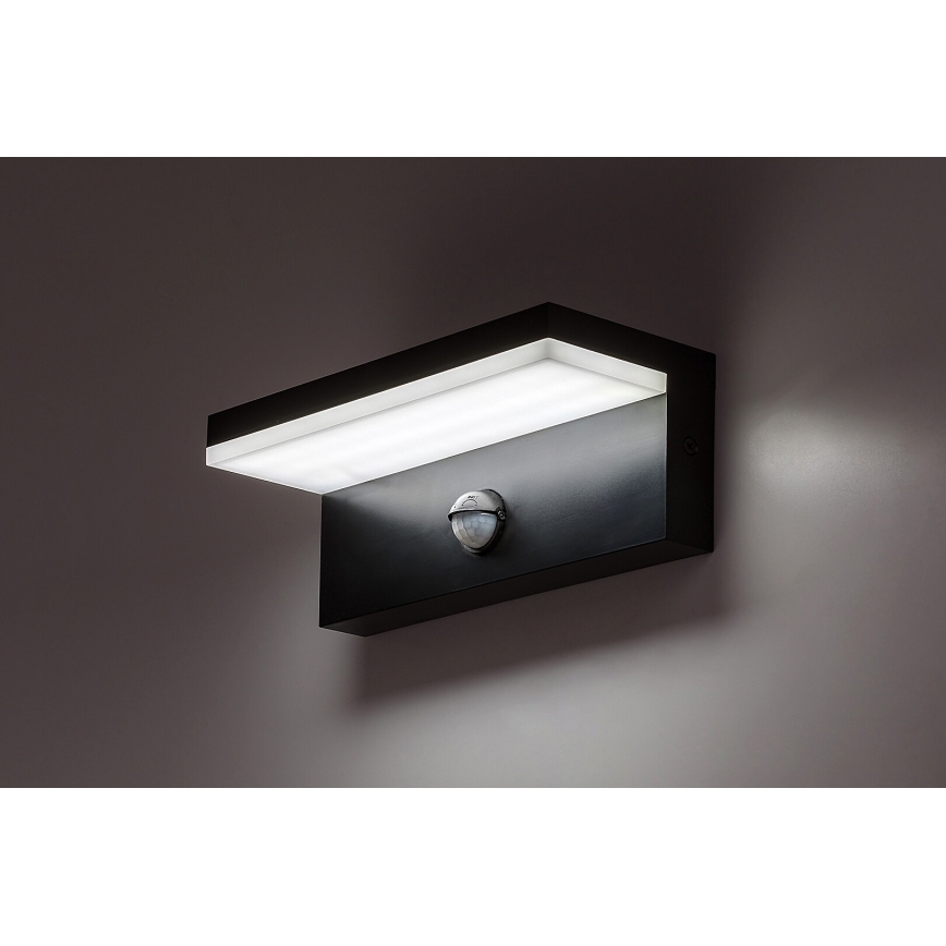 Rabalux - LED Vonkajšie nástenné svietidlo so senzorom LED/9W/230V 2700/4000/6500K IP54 čierna
