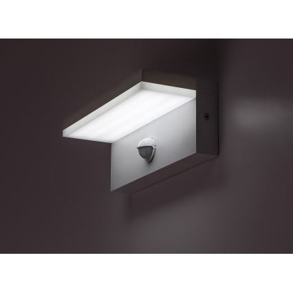 Rabalux - LED Vonkajšie nástenné svietidlo so senzorom LED/9W/230V 2700/4000/6500K IP54 biela