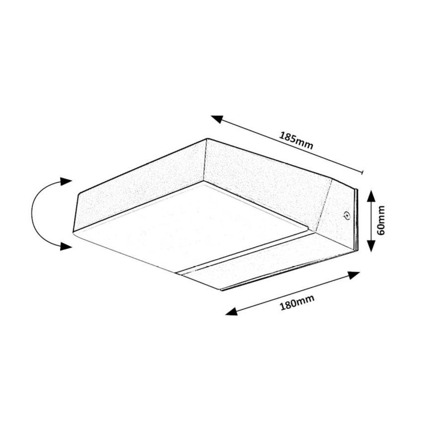 Rabalux - LED Vonkajšie nástenné svietidlo LED/14W/230V 2700/4000/6500K IP54