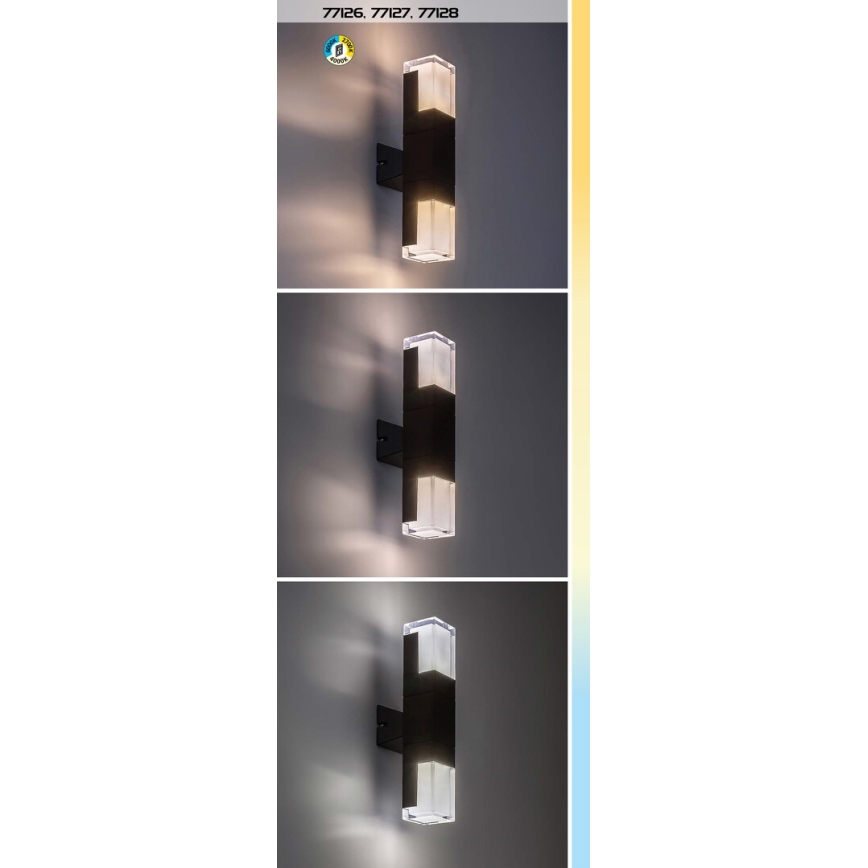 Rabalux - LED Vonkajšie nástenné svietidlo LED/12W/230V 2700/4000/6000K IP54