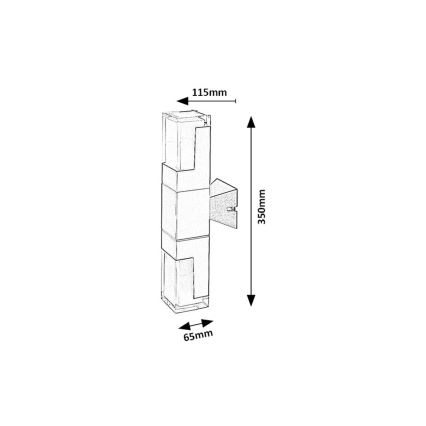 Rabalux - LED Vonkajšie nástenné svietidlo LED/12W/230V 2700/4000/6000K IP54