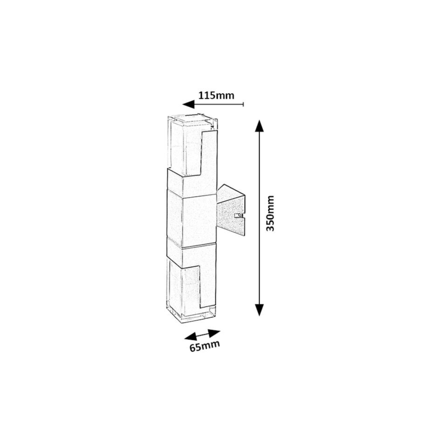 Rabalux - LED Vonkajšie nástenné svietidlo LED/12W/230V 2700/4000/6000K IP54