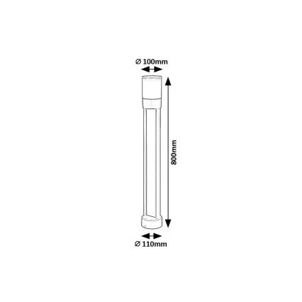 Rabalux - LED Vonkajšia lampa LED/12W/230V IP44 80 cm