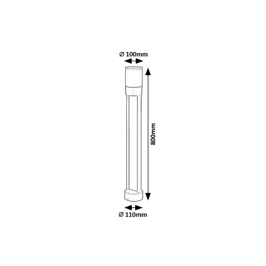Rabalux - LED Vonkajšia lampa LED/12W/230V IP44 80 cm