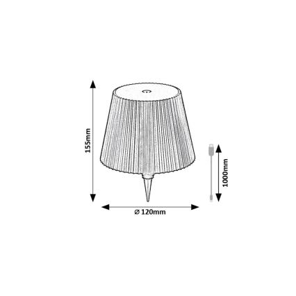 Rabalux - LED Stmievateľné nabíjacia tienidlo na láhev LED/2W/5V IP44