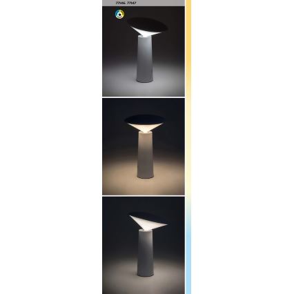 Rabalux - LED Stmievateľná nabíjacia dotyková stolná lampa POLPERRO LED/3W/3,7V 1200mAh biela