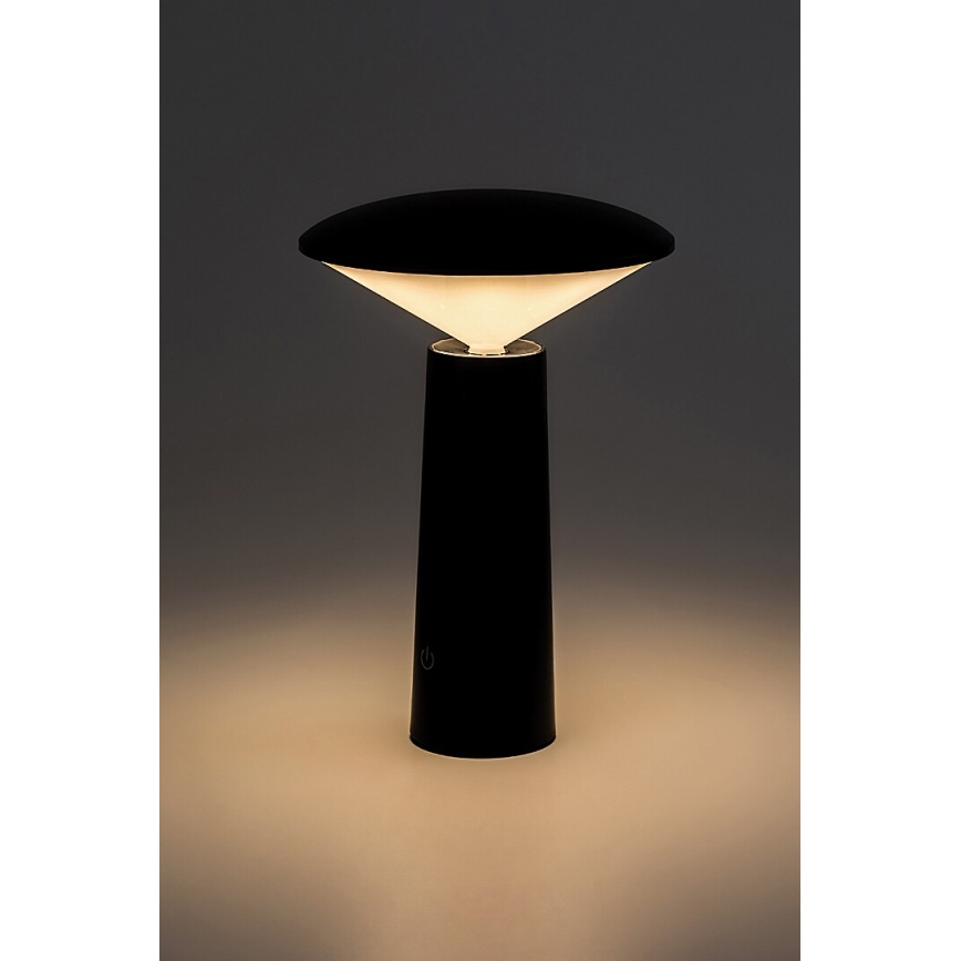 Rabalux - LED Stmievateľná nabíjacia dotyková stolná lampa POLPERRO LED/3W/3,7V 1200mAh čierna