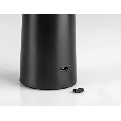 Rabalux - LED Stmievateľná nabíjacia dotyková stolná lampa POLPERRO LED/3W/3,7V 1200mAh čierna