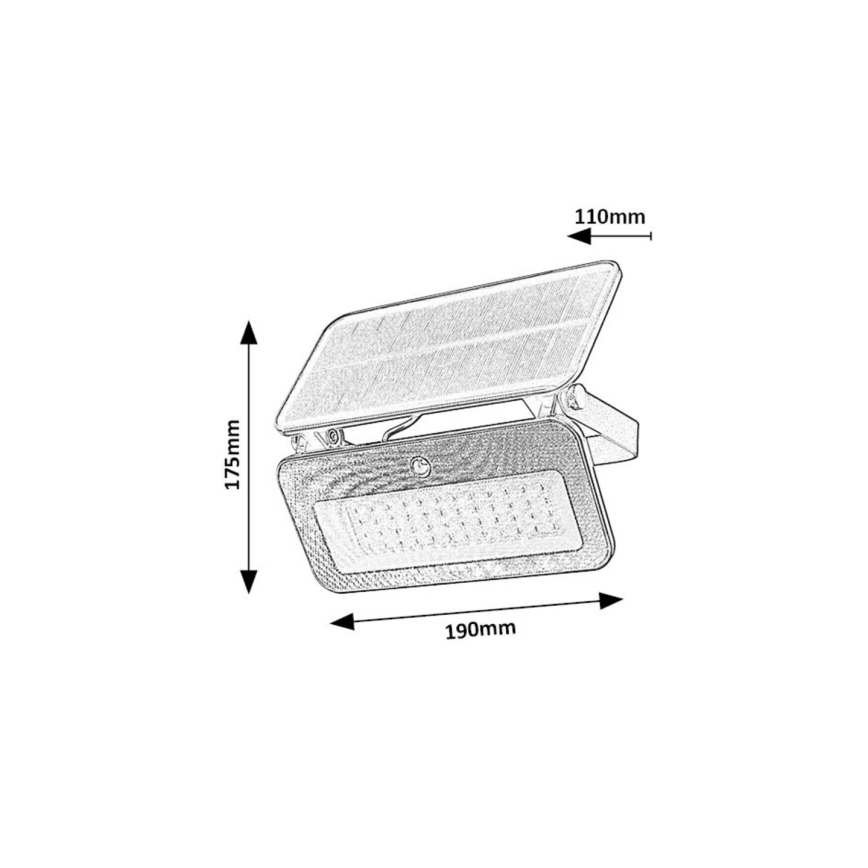 Rabalux - LED Solárny reflektor so senzorom LED/8W/3,7V 3000/4000/6500K IP65