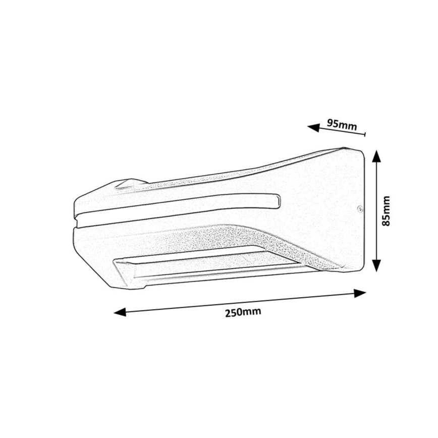 Rabalux - LED Vonkajšie nástenné svietidlo LED/20W/230V IP54