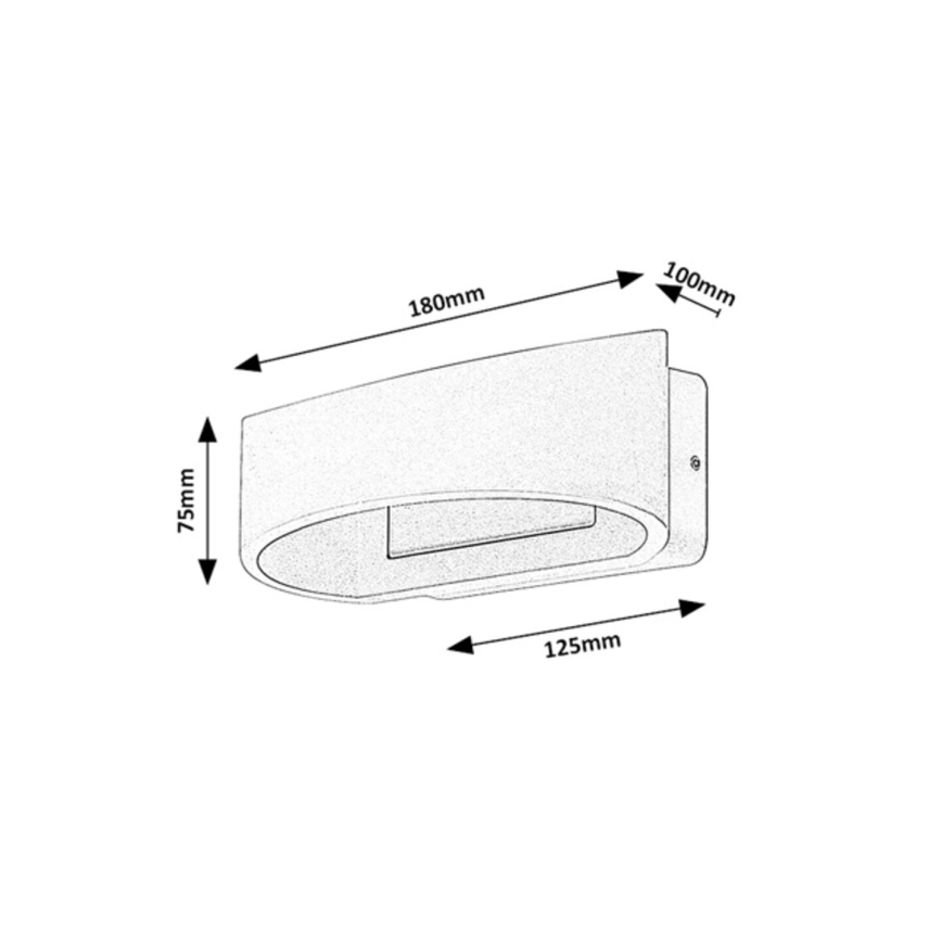 Rabalux - LED vonkajšie nástenné svietidlo LED/9W/230V IP54 antracit