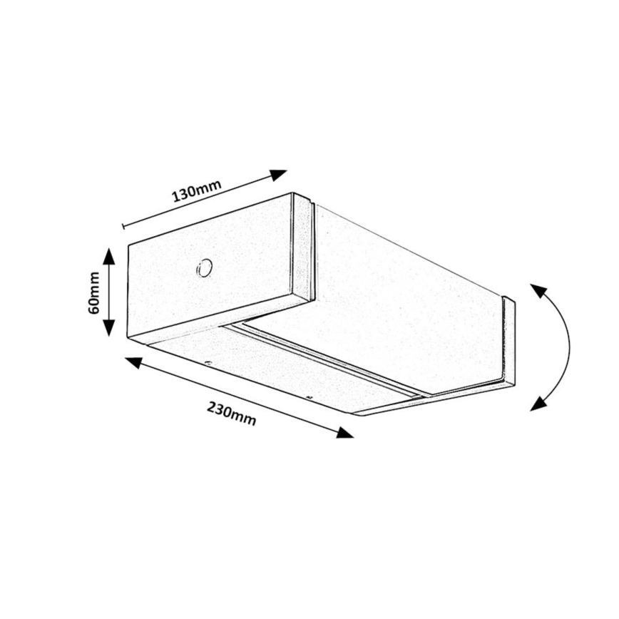 Rabalux - LED Vonkajšie nástenné svietidlo LED/18W/230V IP54