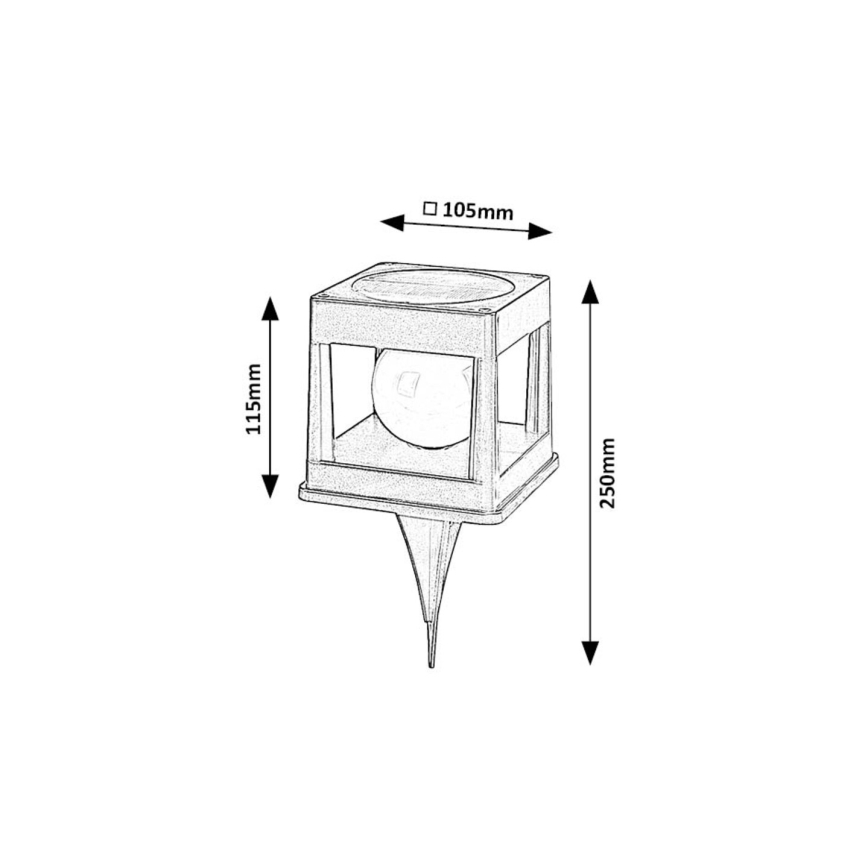 Rabalux - LED Solárne svietidlo LED/0,3W/3,7V IP44