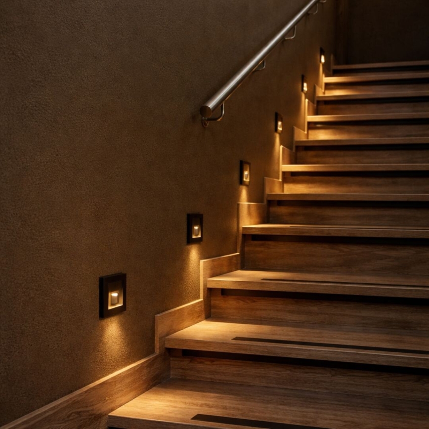 Rabalux - LED schodiskové svietidlo LED/1W/230V 3000/4500/6500K čierne