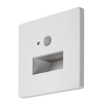 Rabalux - LED schodiskové svietidlo so senzorom pohybu a súmraku LED/1W/230V 3000/4500/6500K biela