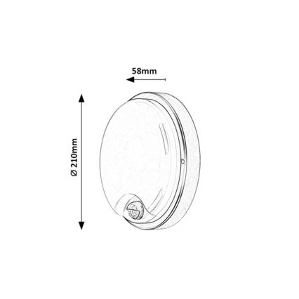 Rabalux - Vonkajšie LED nástenné svietidlo so senzorom LED/18W/230V IP65 biela