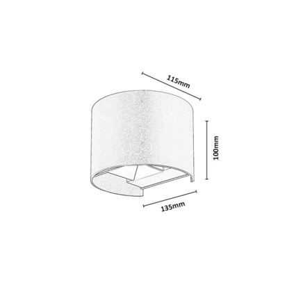 Rabalux - LED Vonkajšie nástenné svietidlo LED/5W/230V 2700/4000/6500K IP54 béžová