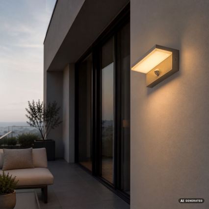 Rabalux - LED vonkajšie nástenné svietidlo so senzorom LED/9W/230V IP54 béžové
