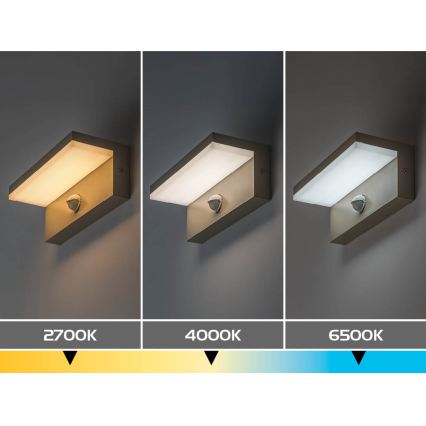 Rabalux - LED vonkajšie nástenné svietidlo so senzorom LED/9W/230V IP54 béžové