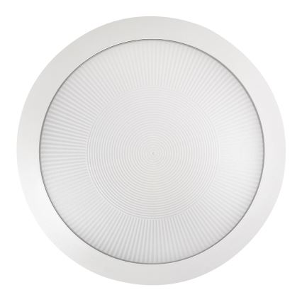 Rabalux - Vonkajšie stropné svietidlo so snímačom pohybu 1xE27/9W/230V IP65 pr. 30 cm biela