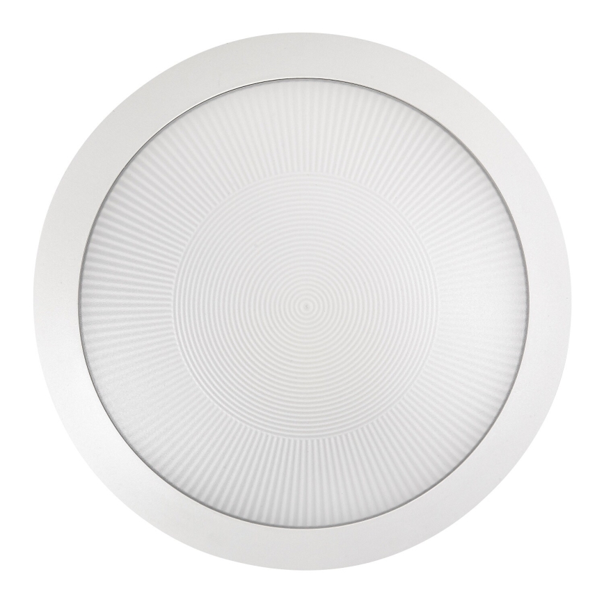Rabalux - Vonkajšie stropné svietidlo so snímačom pohybu 1xE27/9W/230V IP65 pr. 30 cm biela