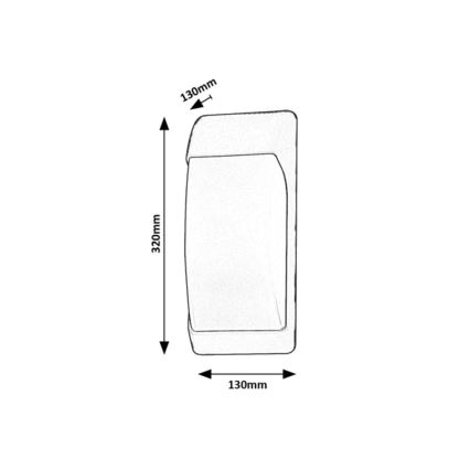 Rabalux - Vonkajšie nástenné svietidlo 1xE27/12W/230V IP65
