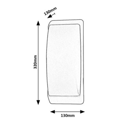 Rabalux - Vonkajšie nástenné svietidlo 1xE27/12W/230V IP65