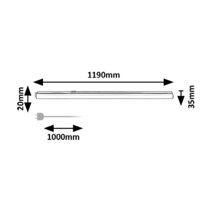 Rabalux - LED Podlinkové svietidlo LED/16W/230V 3000/4000K biela