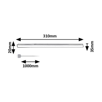Rabalux - LED Podlinkové svietidlo LED/4W/230V 3000/4000K čierna