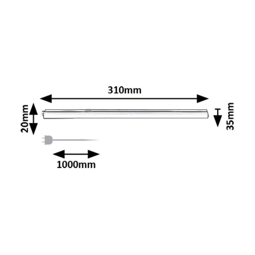 Rabalux - LED Podlinkové svietidlo LED/4W/230V 3000/4000K čierna