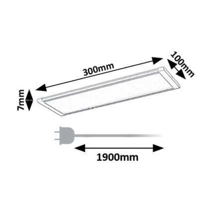 Rabalux - LED Podlinkové svietidlo so senzorom LED/6W/230V