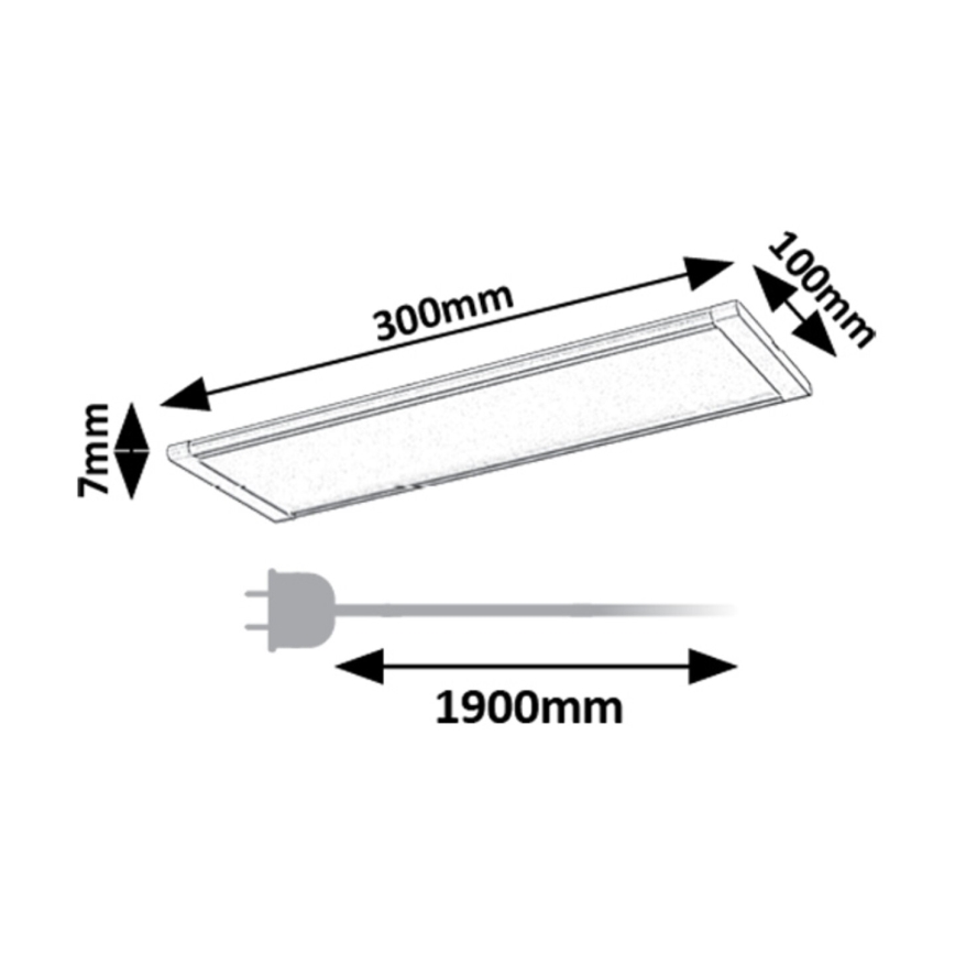Rabalux - LED Podlinkové svietidlo so senzorom LED/6W/230V