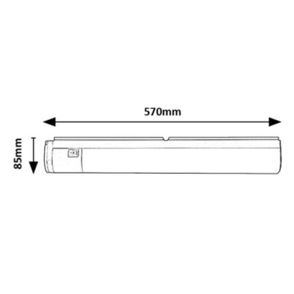 Rabalux - LED Podlinkové svietidlo so zásuvkou LED/17W/230V 4000K IP44 biela 57 cm