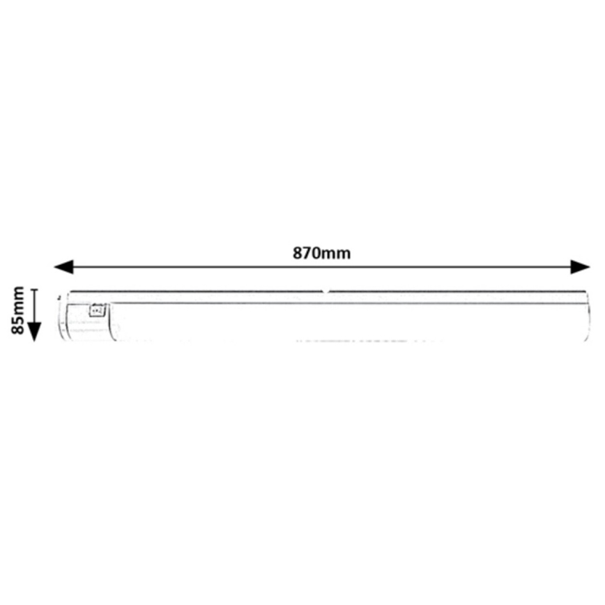 Rabalux - LED Podlinkové svietidlo so zásuvkou LED/20W/230V 4000K IP44 čierna 87 cm