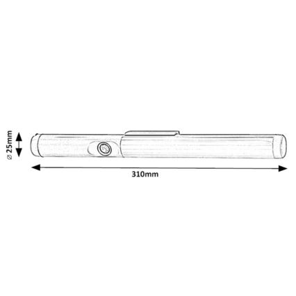 Rabalux - LED Podlinkové svietidlo so senzorom LED/3W/3,7V 4000K 1800 mAh