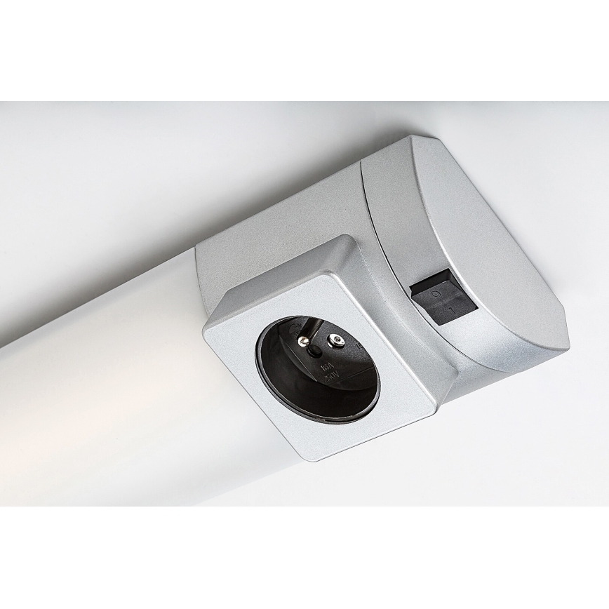 Rabalux - LED Podlinkové svietidlo so zásuvkou LED/5W/230V 4000K 45 cm strieborná
