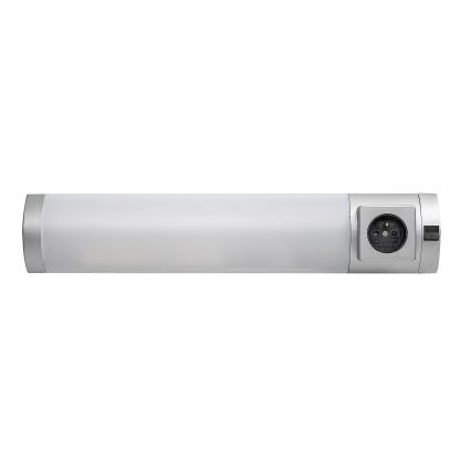 Rabalux - LED Podlinkové svietidlo so zásuvkou LED/5W/230V 4000K 45 cm strieborná