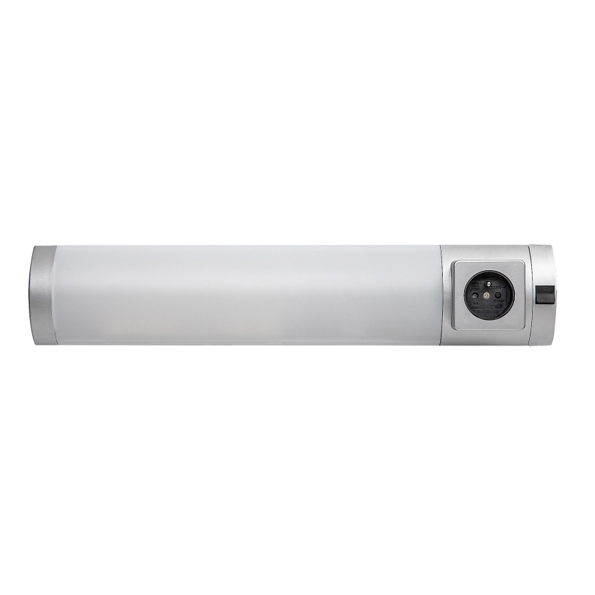 Rabalux - LED Podlinkové svietidlo so zásuvkou LED/5W/230V 4000K 45 cm strieborná