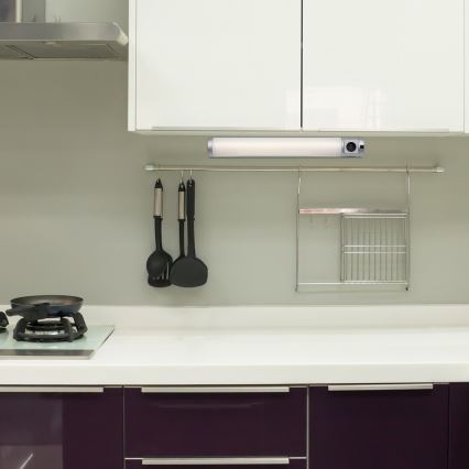 Rabalux - LED Podlinkové svietidlo so zásuvkou LED/8W/230V 4000K 68 cm strieborná