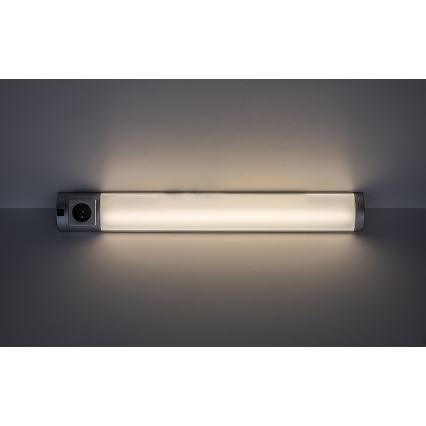 Rabalux - LED Podlinkové svietidlo so zásuvkou LED/8W/230V 4000K 68 cm strieborná