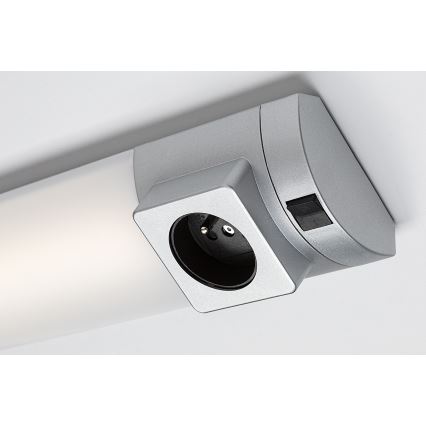 Rabalux - LED Podlinkové svietidlo so zásuvkou LED/8W/230V 4000K 68 cm strieborná