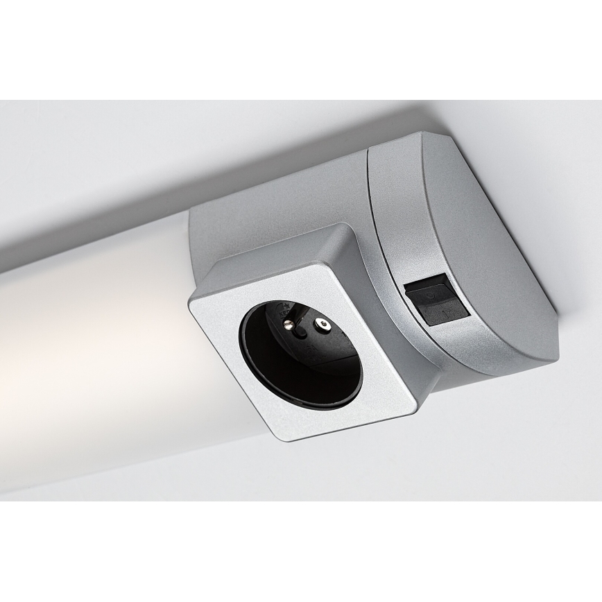 Rabalux - LED Podlinkové svietidlo so zásuvkou LED/8W/230V 4000K 68 cm strieborná