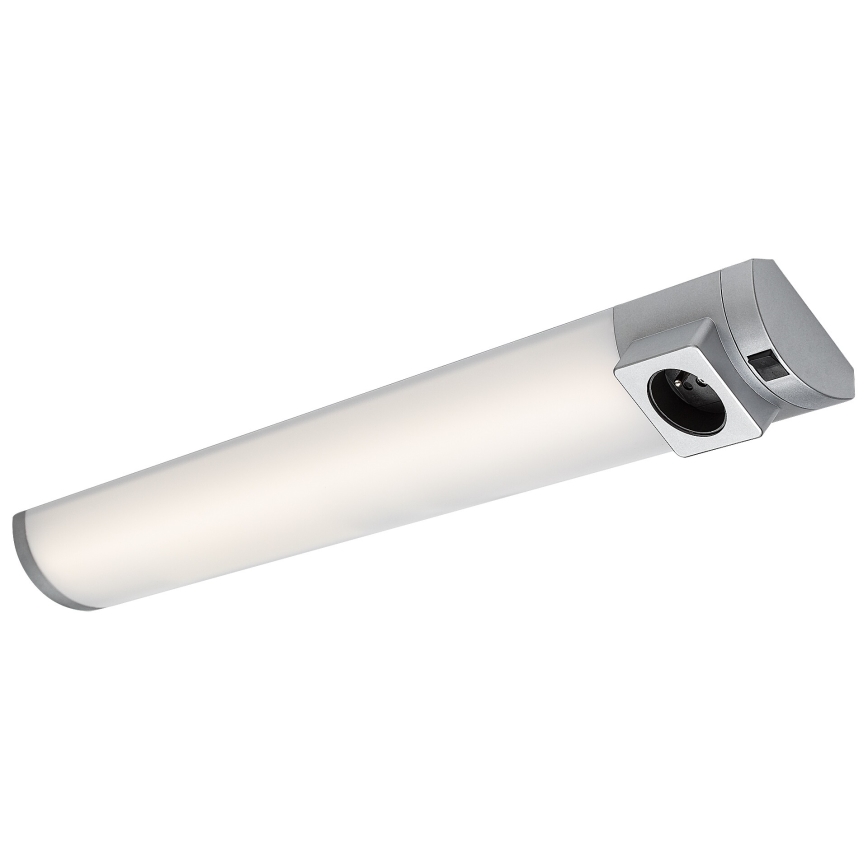 Rabalux - LED Podlinkové svietidlo so zásuvkou LED/8W/230V 4000K 68 cm strieborná