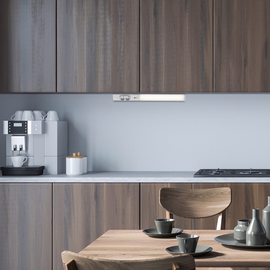 Rabalux - LED Podlinkové svietidlo so zásuvkami LED/18W/230V 4000K 60 cm biela