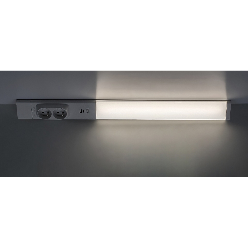 Rabalux - LED Podlinkové svietidlo so zásuvkami LED/18W/230V 4000K 60 cm biela