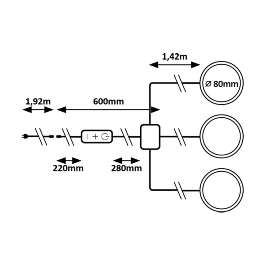 Rabalux - SADA 3x LED stmievateľné osvetlenie do skrine LED/1W/230V 4000K