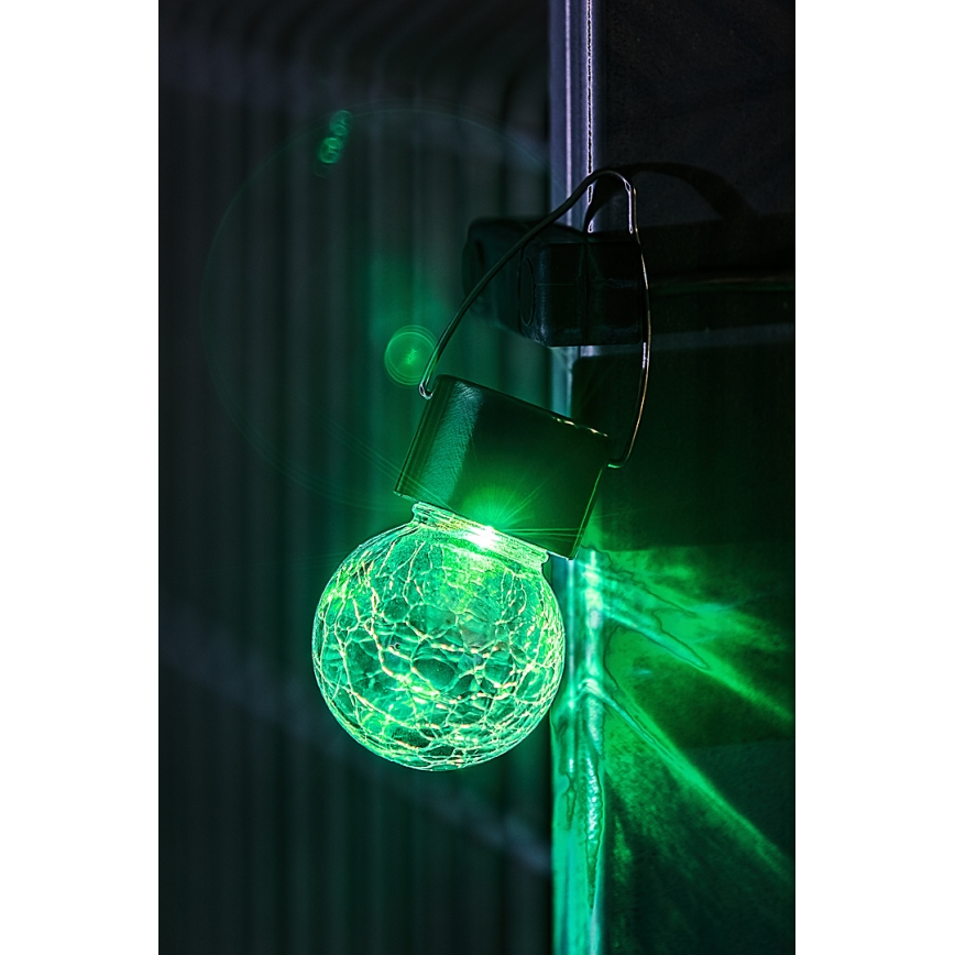 Rabalux - LED RGB Vonkajšie solárne svietidlo s vypínačom LED/0,06W 60 mAh IP44