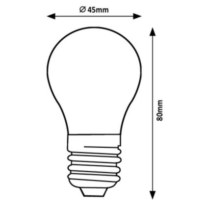 Rabalux - LED Žiarovka G45 E27/2W/230V 3000K Energetická trieda A