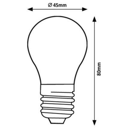 Rabalux - LED Žiarovka G45 E27/2W/230V 4000K Energetická trieda A